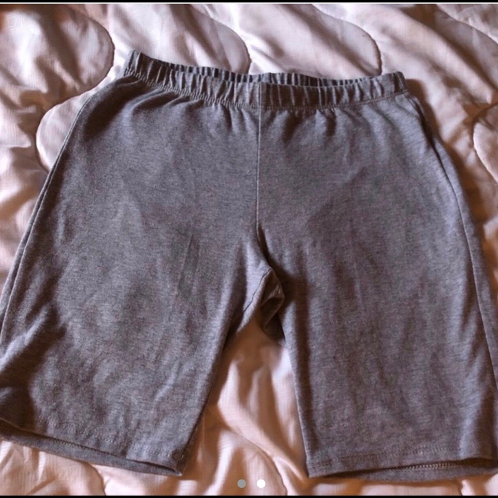 Grey biker shorts